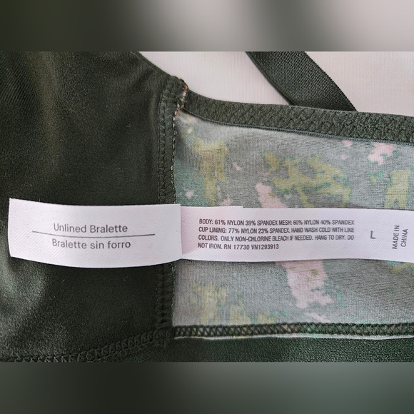 NWT Auden Unlined Bralette Dark Green - Picture 5 of 7